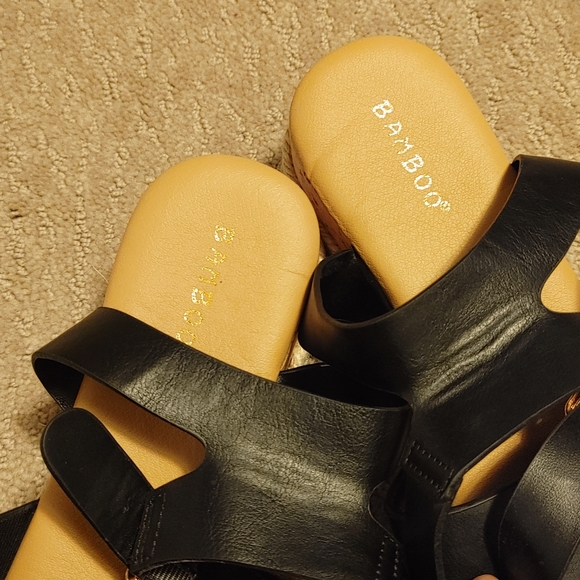 Bamboo Open Toe Cork Espadrille Flatform Sandal - Picture 8 of 13